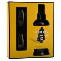 Sandeman 10 Yr Old Tawny Port+2 Glasses Gift Pack