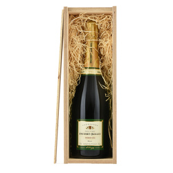 Fresnet Brut Champagne in a Single Wood Gift Box